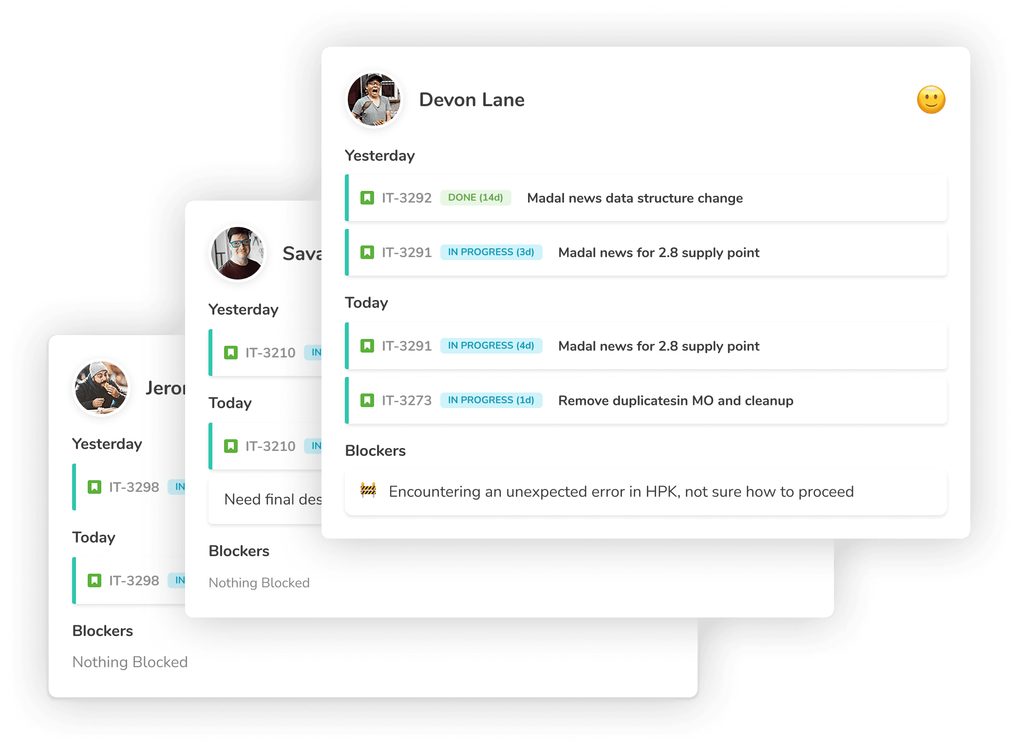 AgileFox Standups Interface